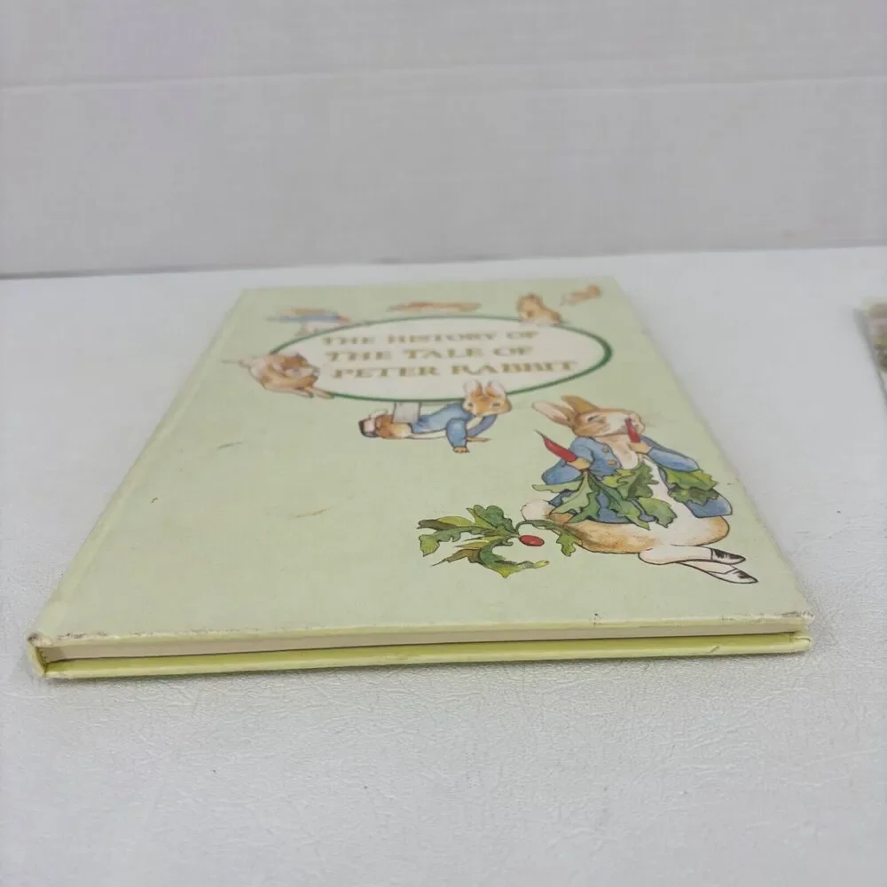 The History Of The‎ Tale Of Peter Rabbit Hardcover Book & Bookmarks Vintage 1976